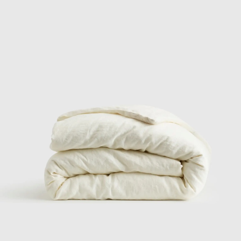 King/Cal King Quince European Linen Duvet Cover NWT